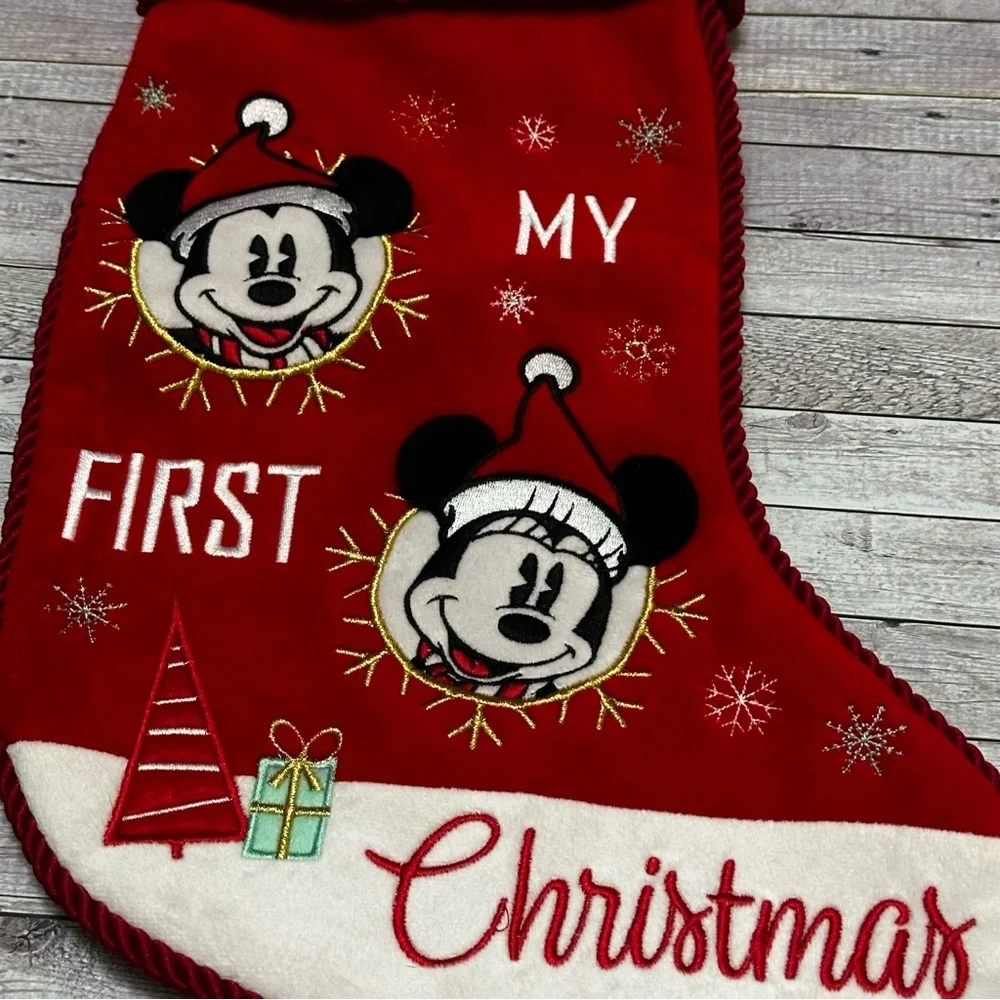 Disney Red and White Mickey Mouse Holiday Stocking